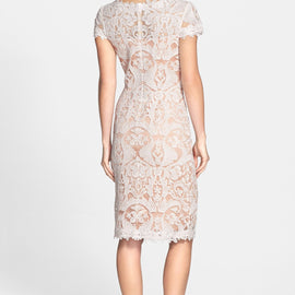 Illusion Yoke Lace Sheath Dress